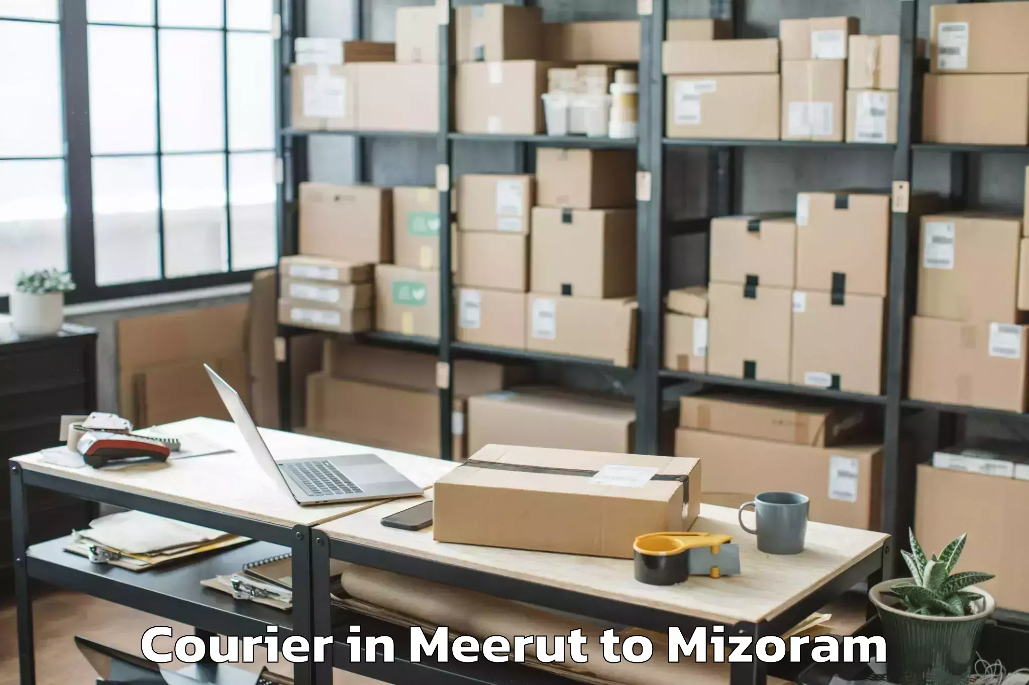 Reliable Meerut to Kolasib Courier